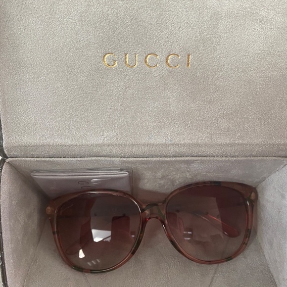Gucci Floral Rose Pink Cat Eye Optyl Sunglasses GG 3635 - Picture 8 of 8